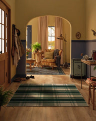 Easton Plaid Green Rug