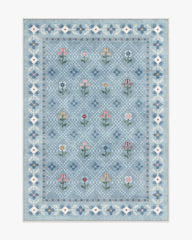 Ella Slate Blue Rug by Anthropologie