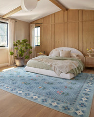 Ella Slate Blue Rug by Anthropologie