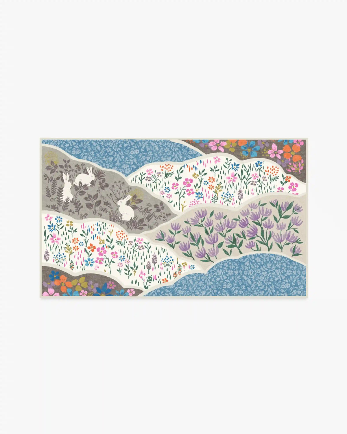 Flower Fields Pastel Multicolor Rug