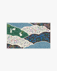 Flower FIelds Teal Multicolor Rug
