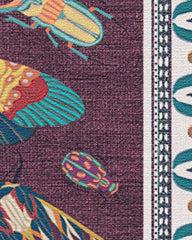 Flutterby Burgundy Rug by Iris Apfel