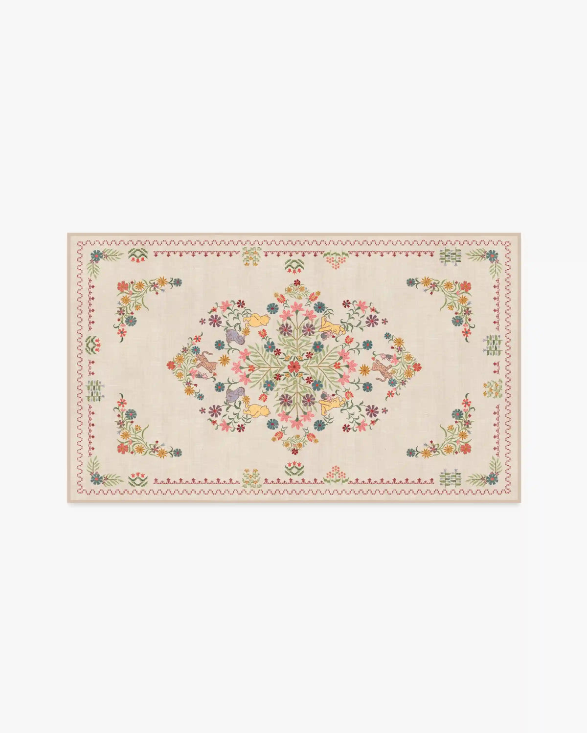 Friendship Garden Cream Multicolor Rug