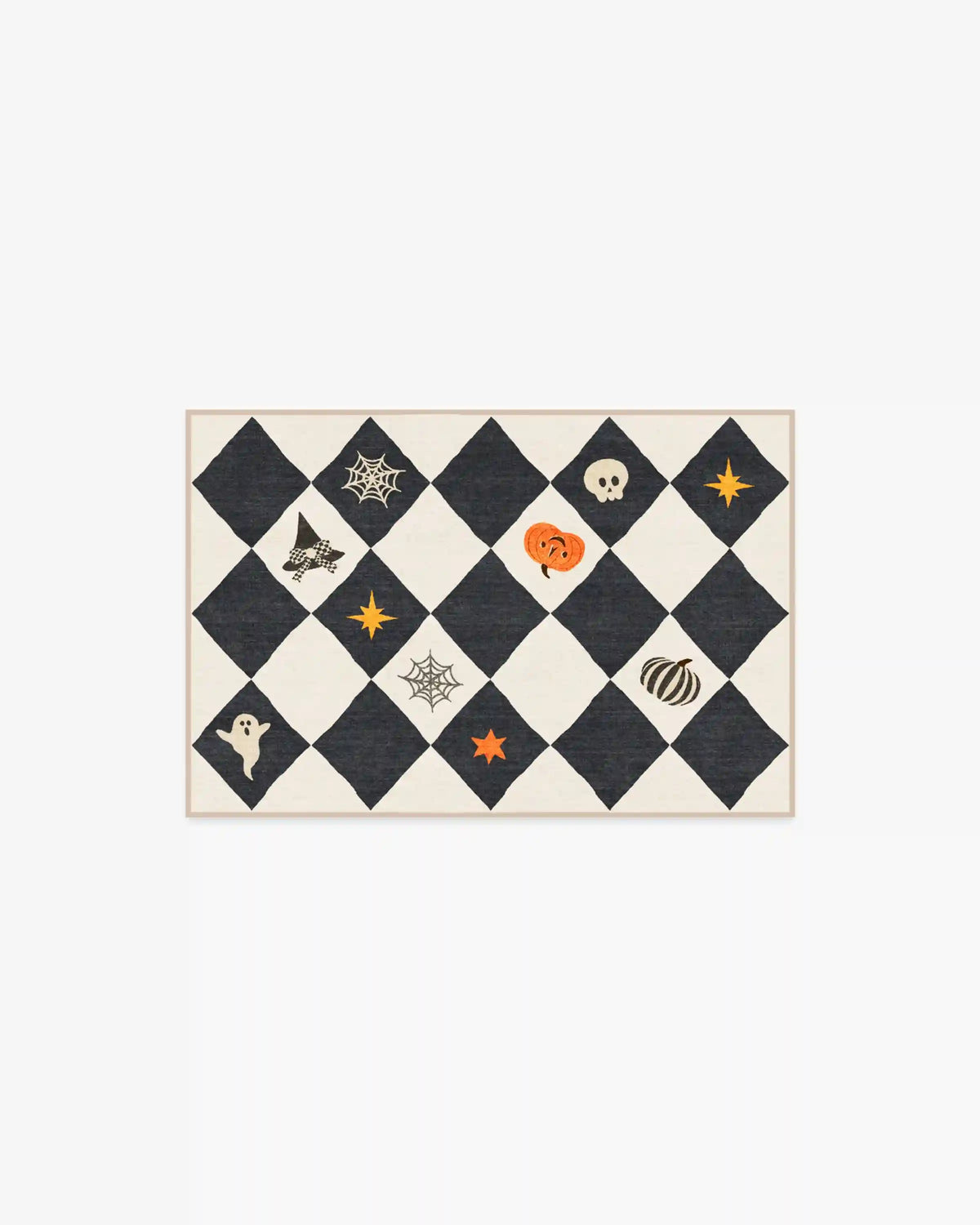 Halloween Harlequin Ivory & Charcoal Rug