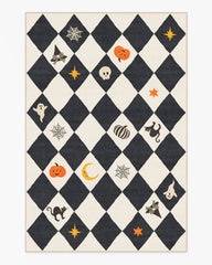 Halloween Harlequin Ivory & Charcoal Rug