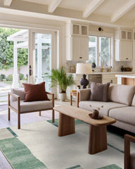 Haylan Ivory & Green Rug