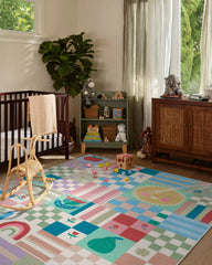 Hello Sunshine Patchwork Multicolor Rug