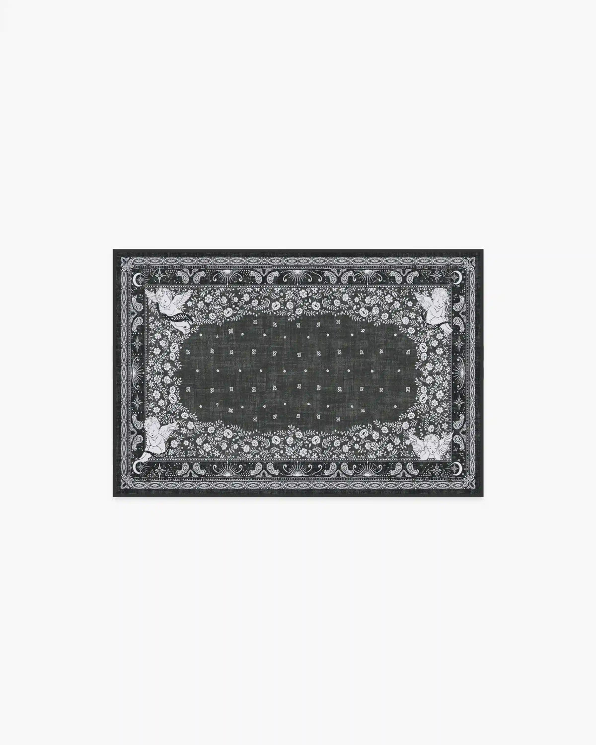 Humberto's Bandana Soft Black Rug by Humberto Leon