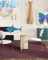 Inkdrop Burgundy Rug by Jonathan Adler