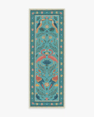 Birds Of A Feather Aqua Rug by Iris Apfel