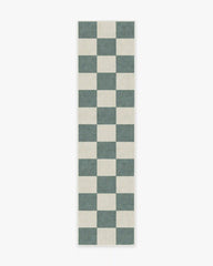 Jaque Checkered Slate Green Rug