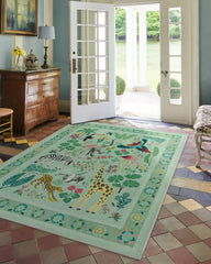 Jingle Jungle Sage Rug by Iris Apfel