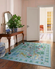 Jingle Jungle Slate Blue Rug by Iris Apfel