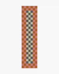Checker Border Pink & Orange Rug by Jonathan Adler