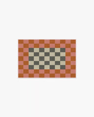 Checker Border Pink & Orange Rug by Jonathan Adler