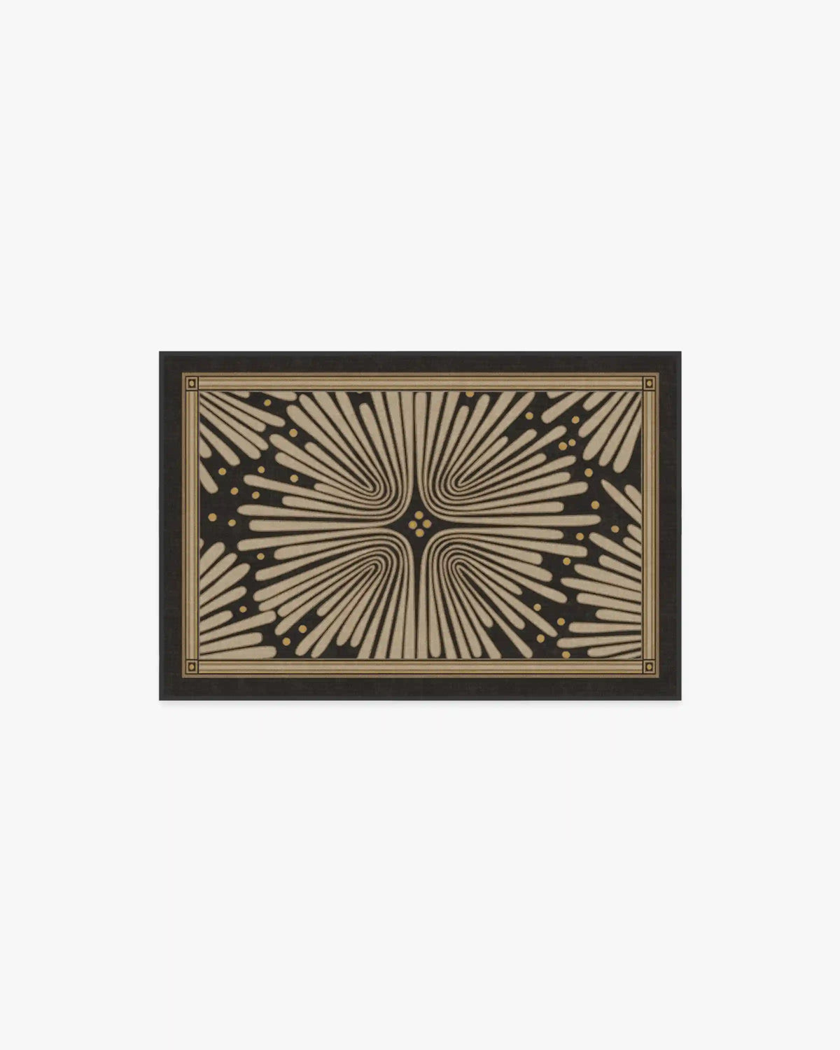 Gatsby Black & Gold Rug by Jonathan Adler