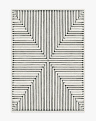 Inkdrop Black & Ivory Rug by Jonathan Adler