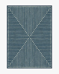 Inkdrop Lapis Blue Rug by Jonathan Adler