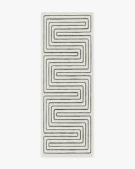Labyrinth Black & Ivory Rug by Jonathan Adler