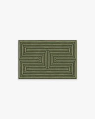 Labyrinth Fern Green Rug by Jonathan Adler