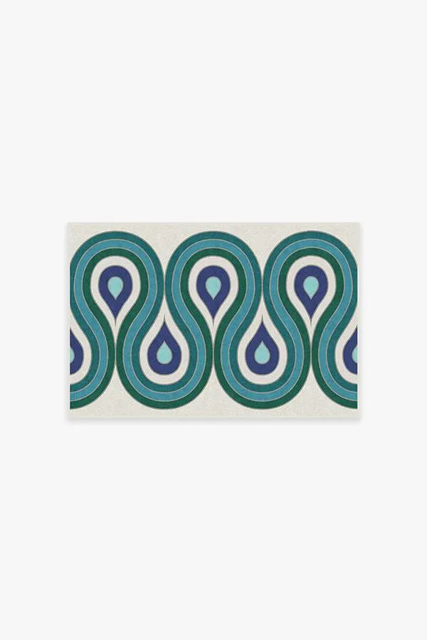 Milano Peacock Rug by Jonathan Adler