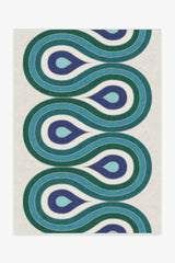Milano Peacock Rug by Jonathan Adler