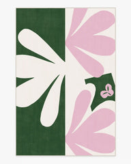 Kolmikko Green & Pink Rug by Marimekko