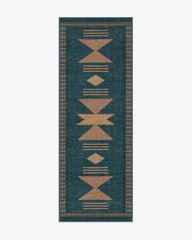 Lark Blue & Rose Rug
