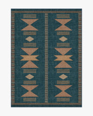 Lark Blue & Rose Rug