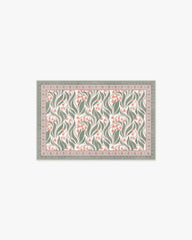 Lila Cream & Coral Rug