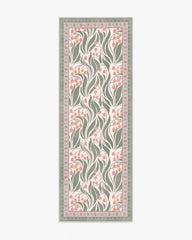 Lila Cream & Coral Rug