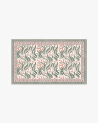 Lila Cream & Coral Rug