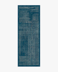 Linear Oasis Blue Rug