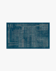 Linear Oasis Blue Rug