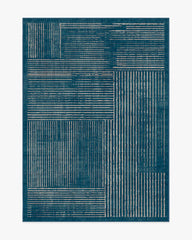 Linear Oasis Blue Rug