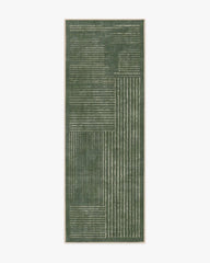Linear Oasis Green Rug