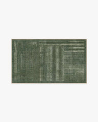 Linear Oasis Green Rug