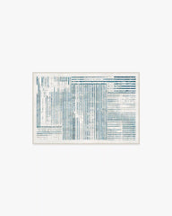 Linear Oasis Ivory & Blue Rug