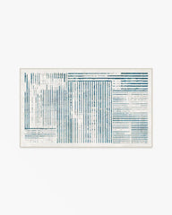 Linear Oasis Ivory & Blue Rug