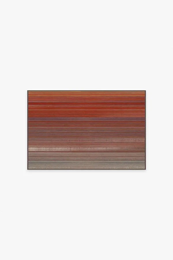 Linear Striped Multicolor Rug