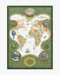 Little Explorer Gold & Green Rug