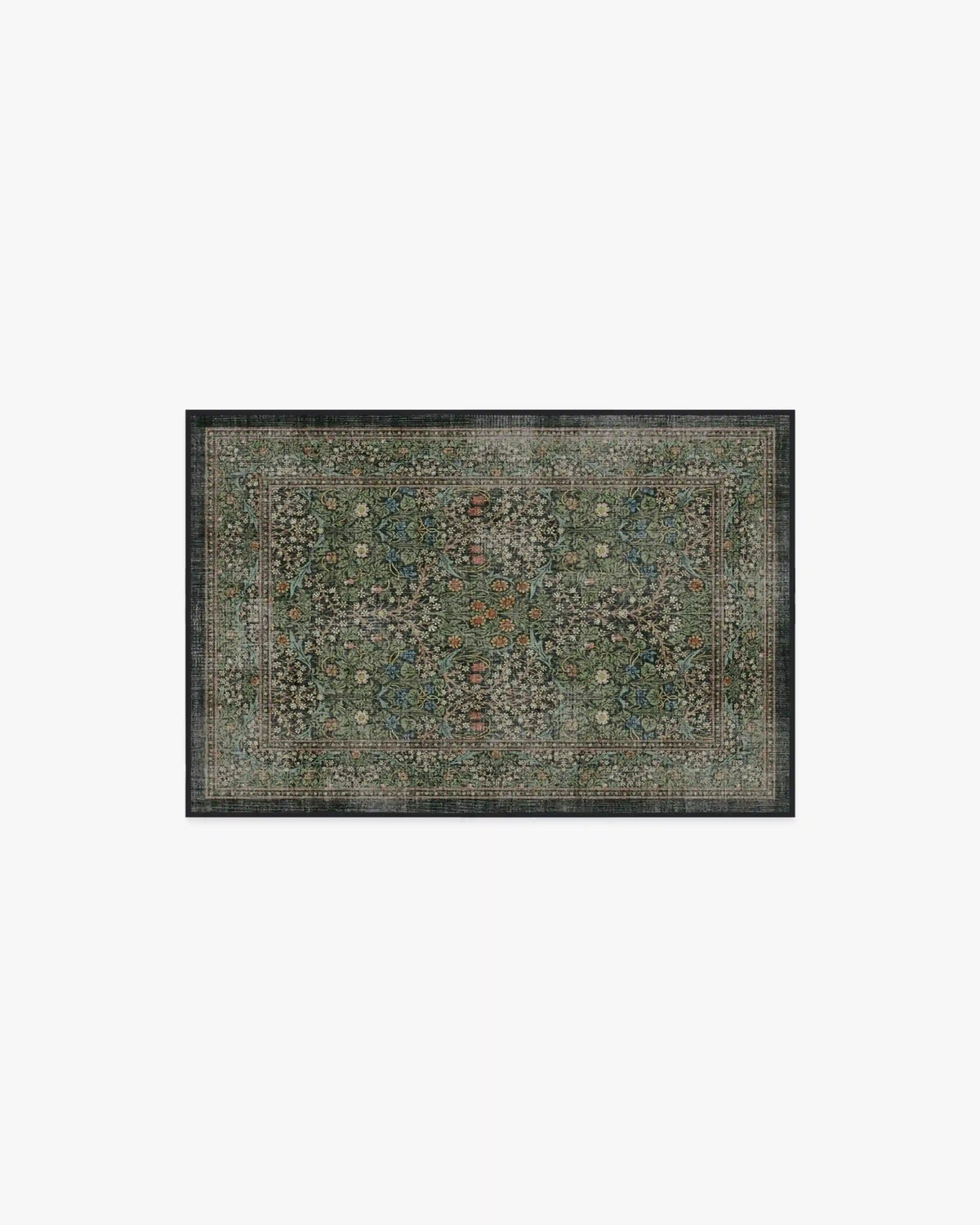 Blackthorn Forest Green Rug by Morris & Co.
