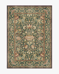 Lodden Soft Evergreen & Gold Rug by Morris & Co.