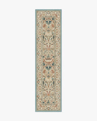 Lodden Soft Rose & Teal Rug by Morris & Co.