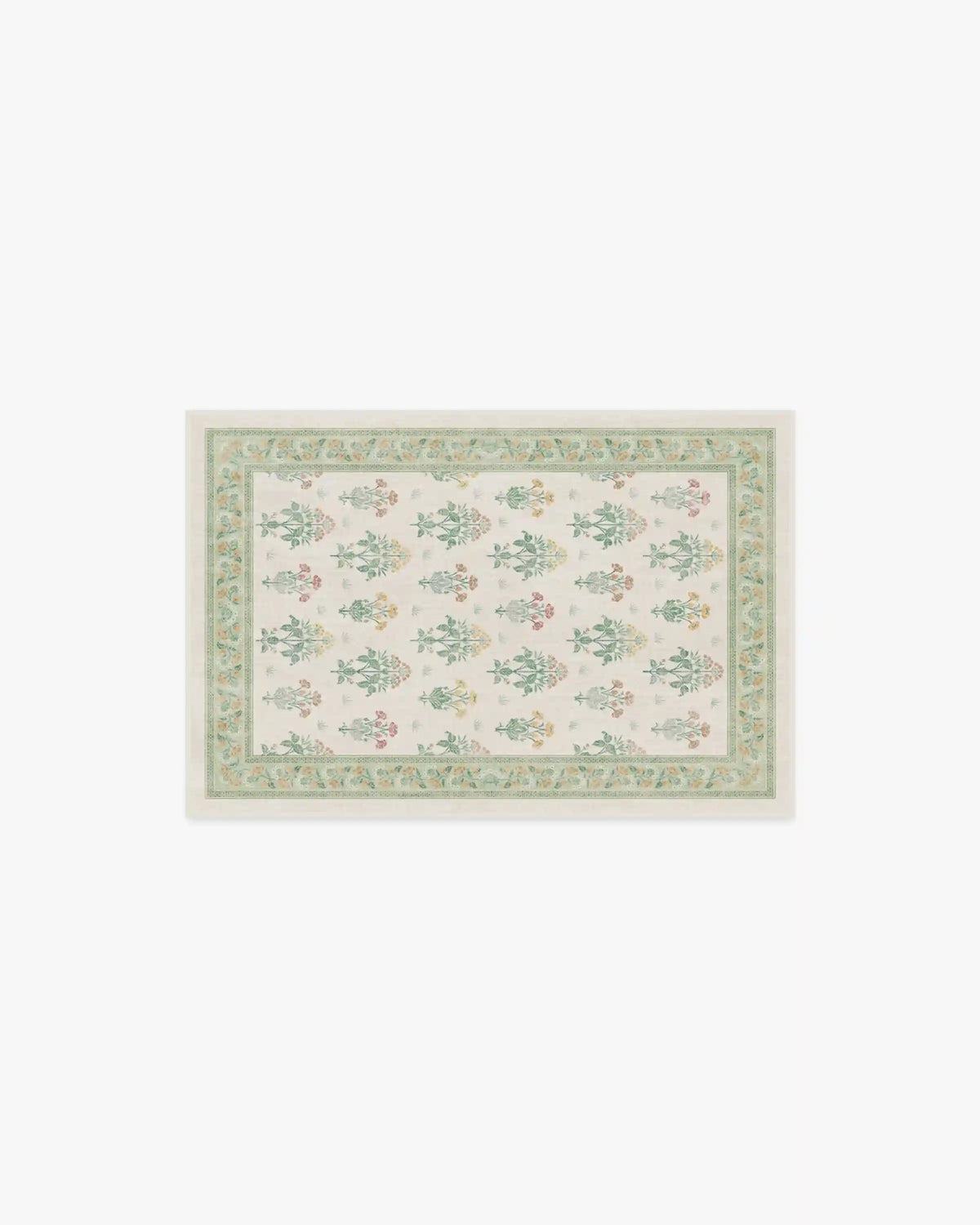 Meadow Sweet Ivory & Green Rug by Morris & Co.