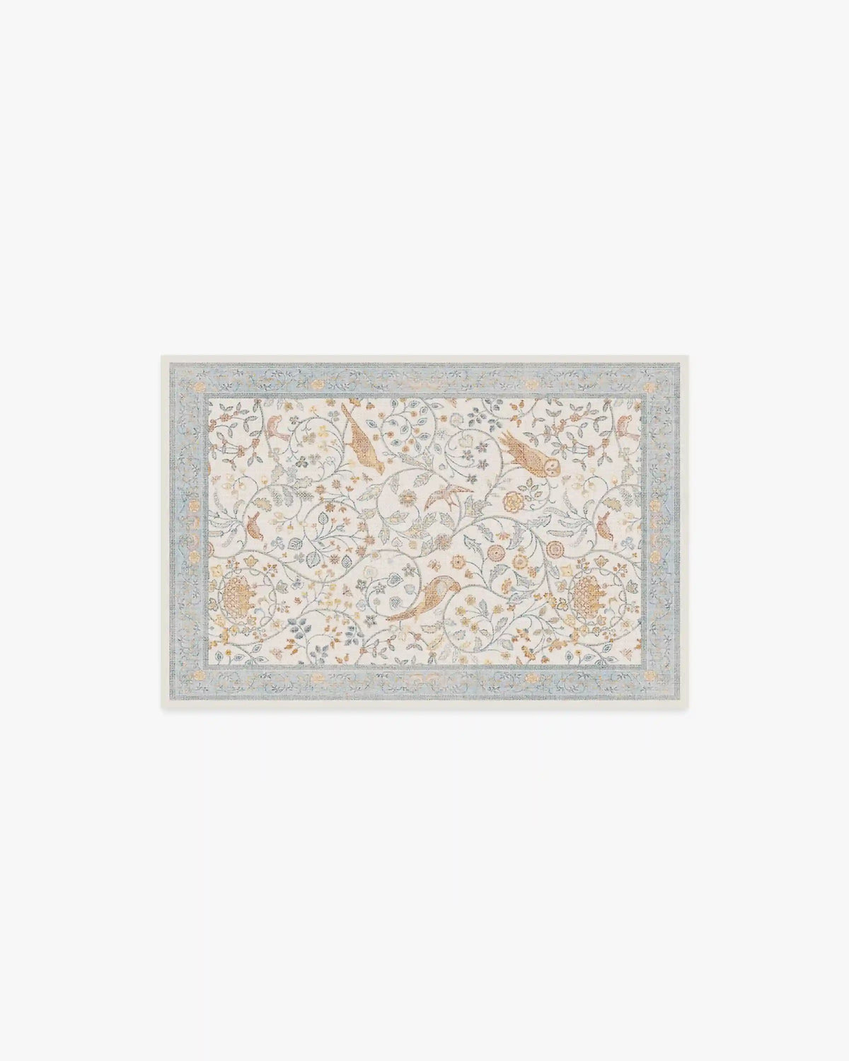 Newill Ivory & Blue Rug by Morris & Co.