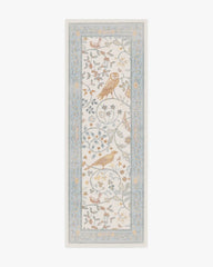 Newill Ivory & Blue Rug by Morris & Co.