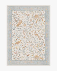 Newill Ivory & Blue Rug by Morris & Co.