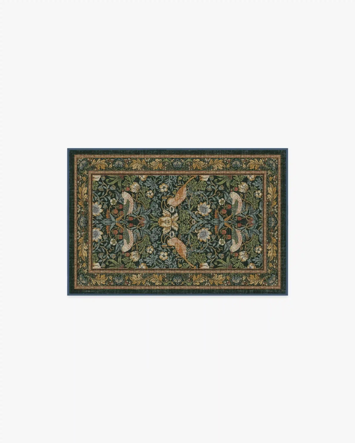 Strawberry Thief Indigo Rug by Morris & Co.
