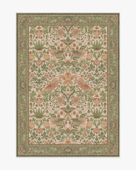 Strawberry Thief Sage & Rose Rug by Morris & Co.